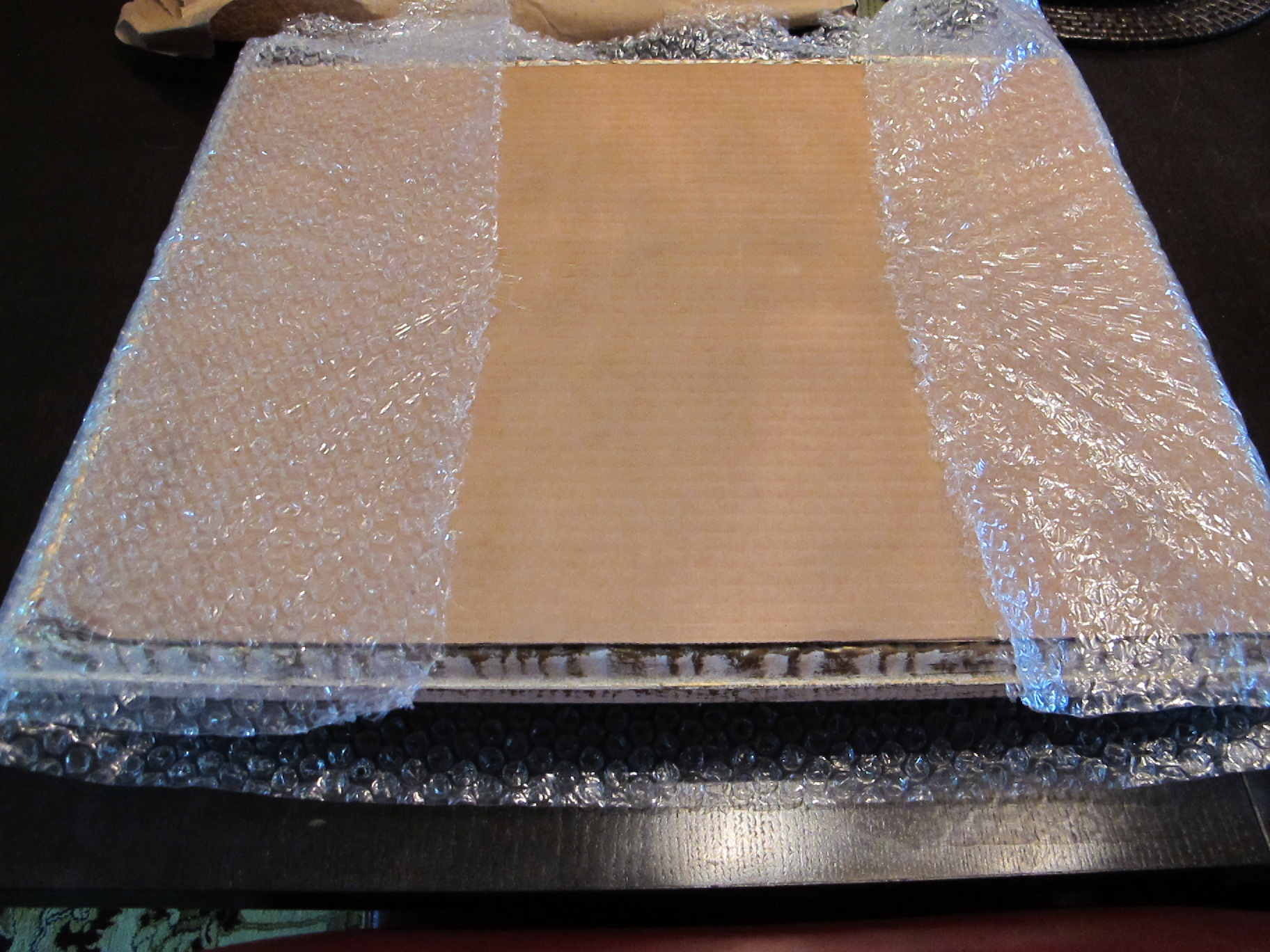 Process of framing and wrapping up my art