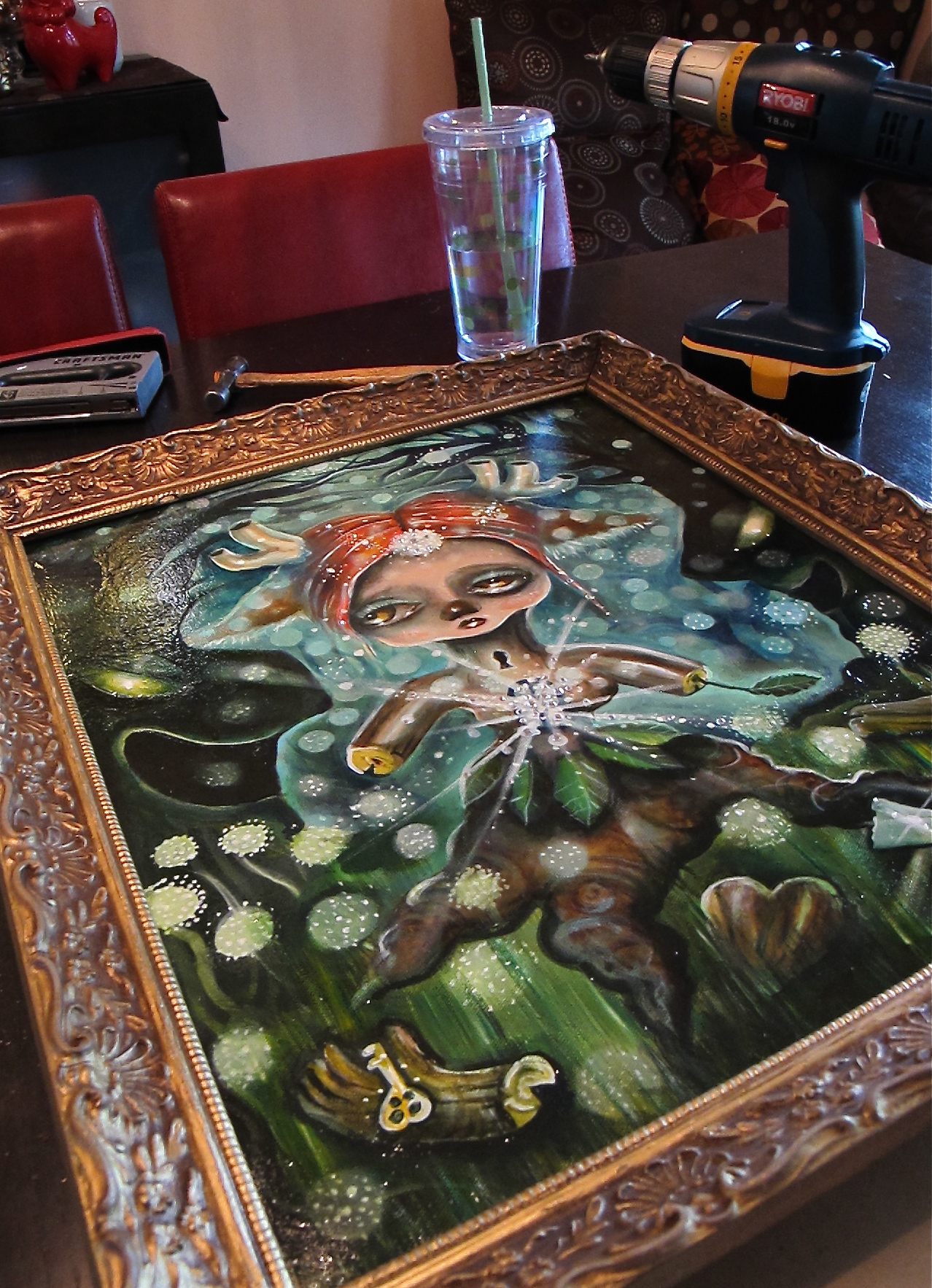 Process of framing and wrapping up my art