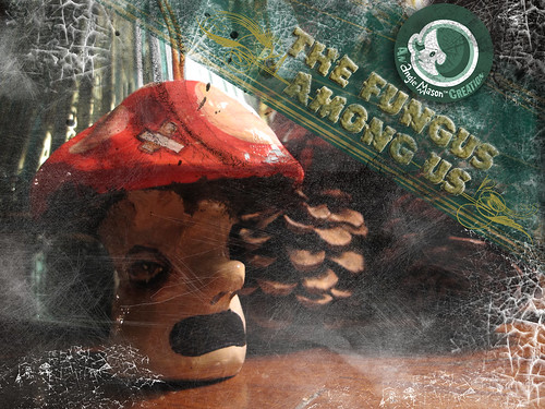 An Angie Mason Art Auction Presents: A Life Sore Spore Hanging Mushroom Sculpture