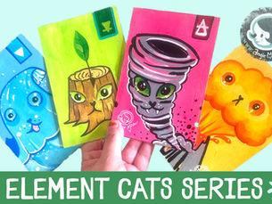 Element Cats Series on View at Brassworks Gallery December 2024