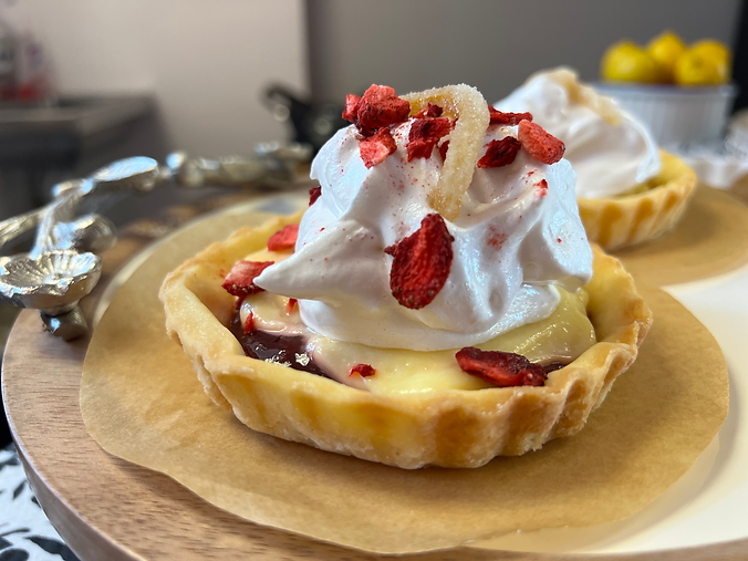 Lemon cream strawberry tart