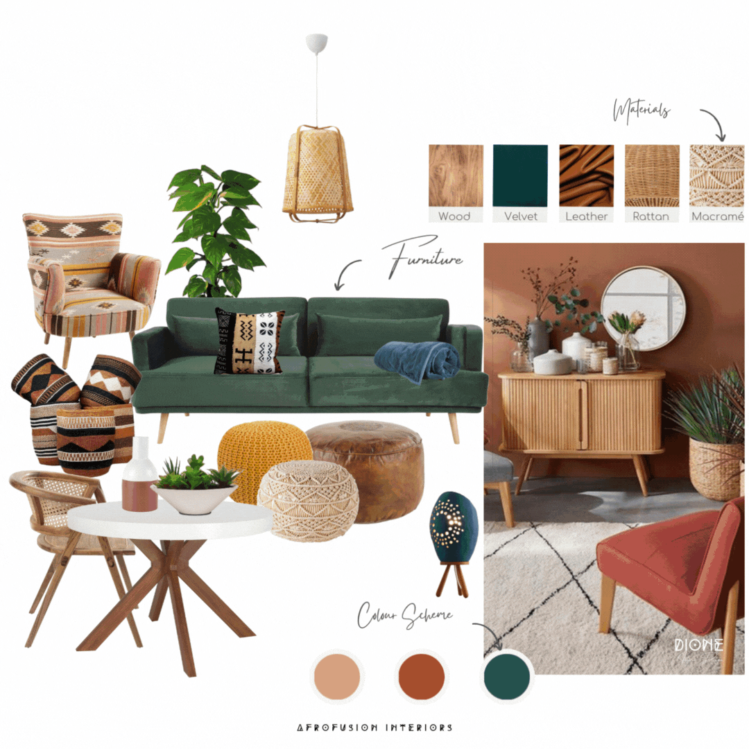 DIONE | Afrofusion Interiors - Moodboard