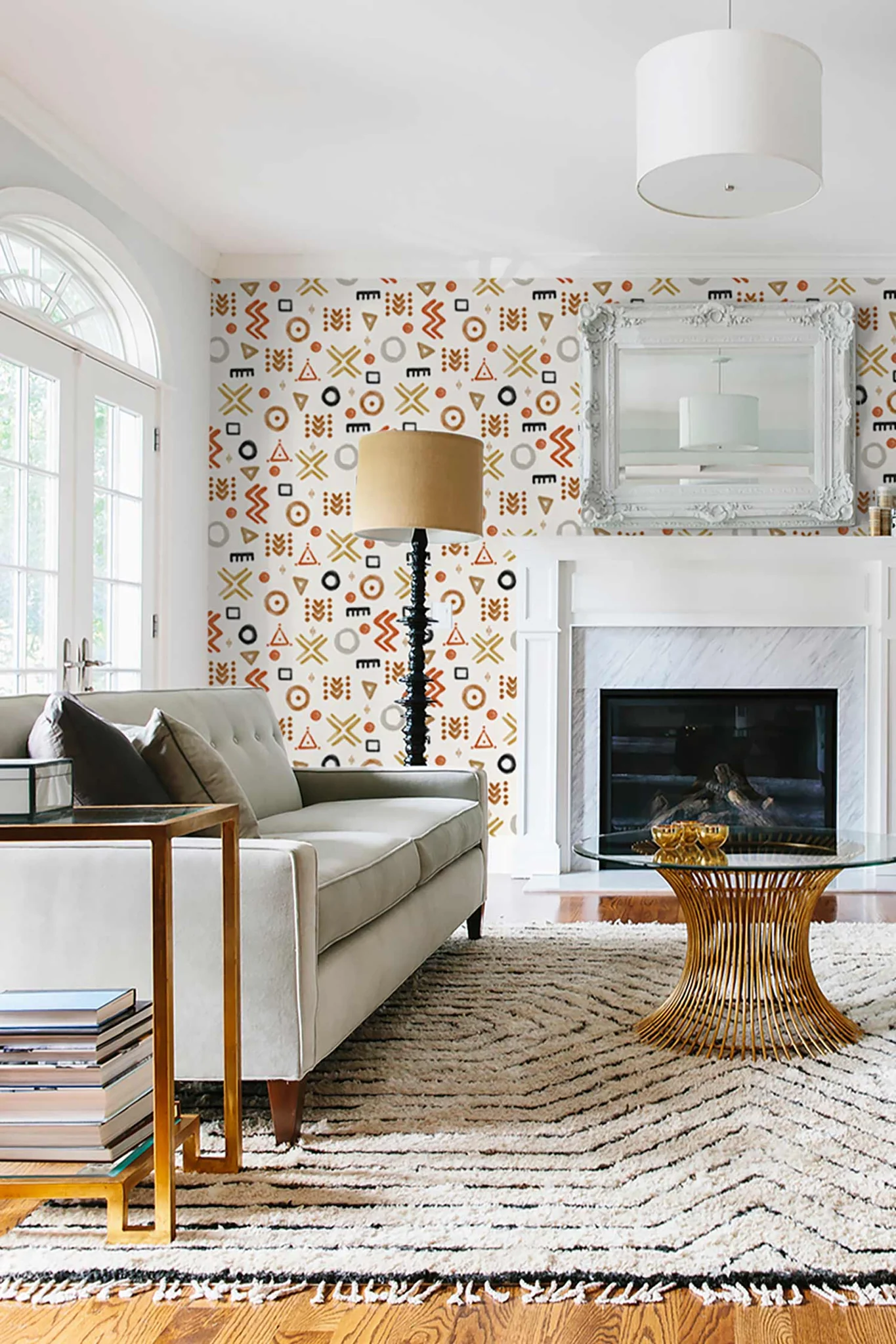 Colourful Geometric Wallpaper  | DIONE Interiors Blog | African Wallpapers: Elegance & Charm
