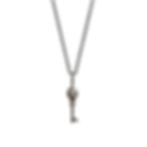 antiqued silver skeleton key pendant - acanthus jewelry