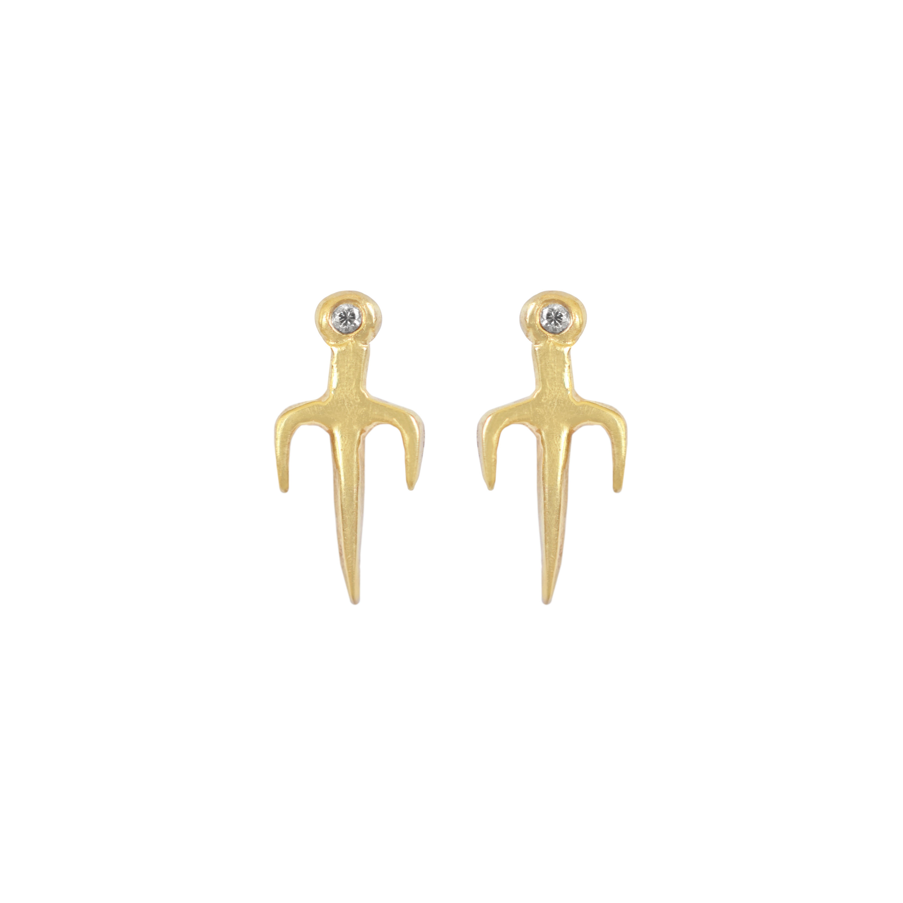 14k Dagger Studs - acanthus jewelry