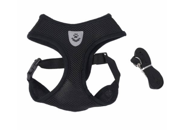Thumbnail: No-Escape Cat Harness & Leash Set – Adjustable Soft Mesh Vest