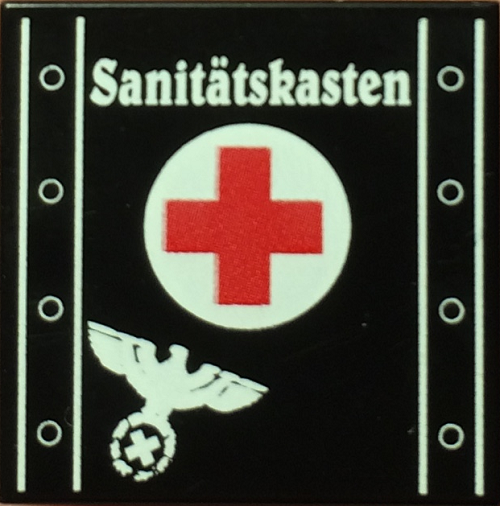 Printed LEGO® Tile 2x2 'WW2 German Medical Chest" (Sanitätskasten)