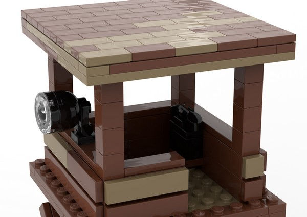 Miniature : German Watchtower / Wachturm Small - Building Instruction