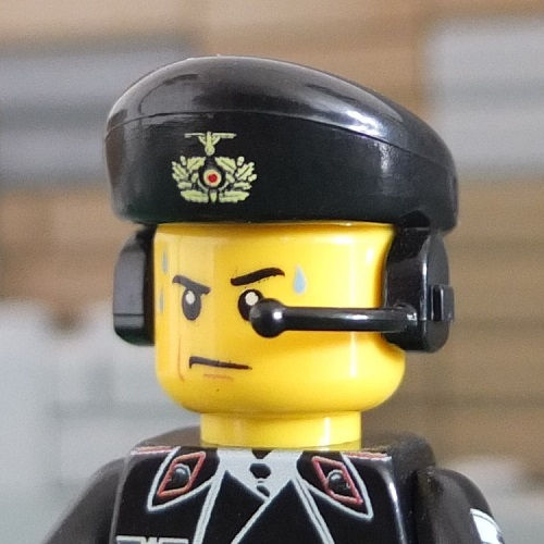 WW2 German Black Panzer Beret / Schutzmütze Panzertruppen