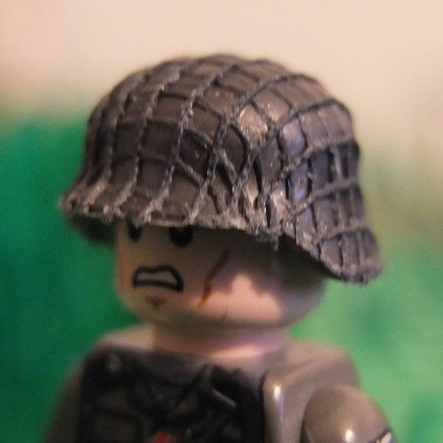 Thumbnail: German WW2 Stahlhelm with Netting Cover