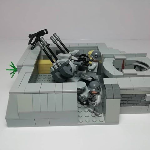 Miniature : Bunker with anti-aircraft gun Flak 38 - Building Instruction