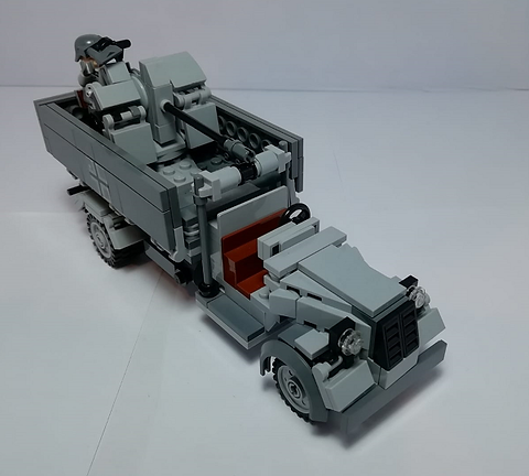 Opel Blitz with Flak 38 Building Instruction brickssoldier