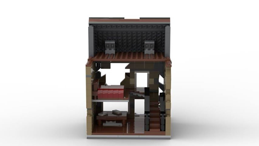 Miniature : Lego Custom WW2 Ruined Building N1