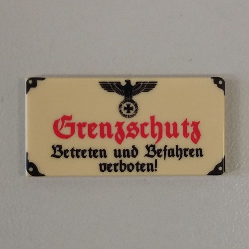 Printed LEGO® Tile 2x4 'Wehrmacht Grenzschutz"