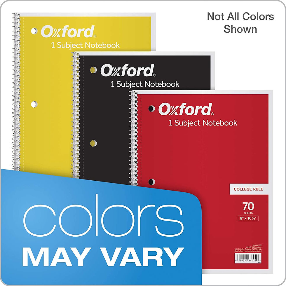 Thumbnail: TOPS/Oxford 1-Subject Notebooks, 8" x 10-1/2", College Rule, 70 Sheets, 6 Pack