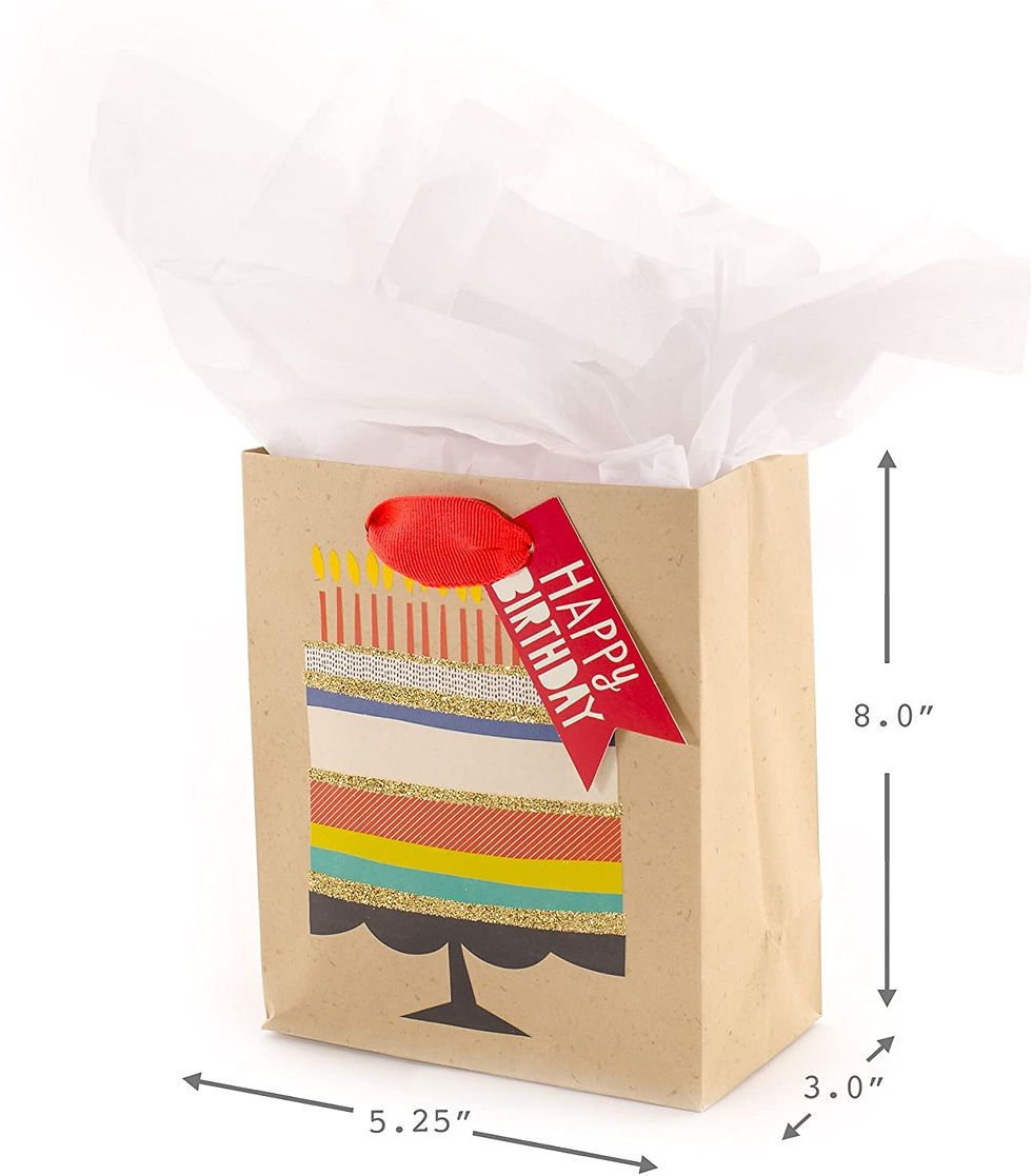 Thumbnail: Hallmark Birthday Gift Bag Assortment White and Kraft, Balloons and Cake