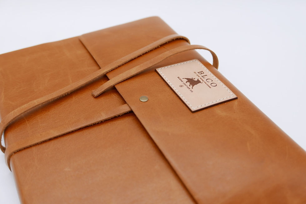 Thumbnail: Interior of the BLCO® Leather Covered Journal, showing high-quality paper and durable binding.