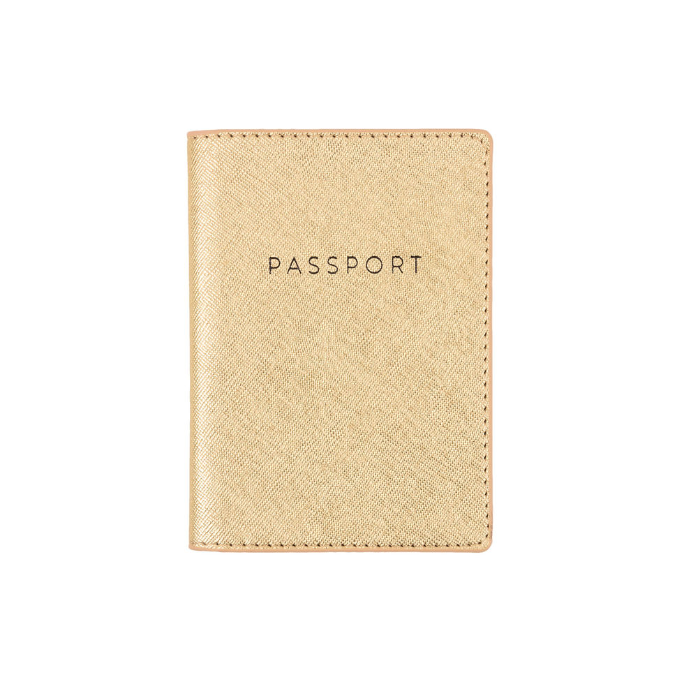 Passport Cases displayed in a travel setting, showcasing luxurious  craftsmanship and functionality.