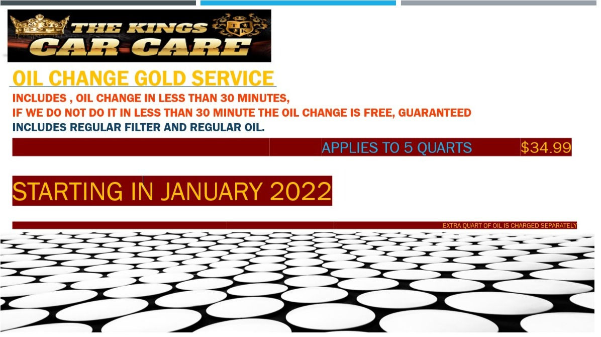 Gold Oil change service