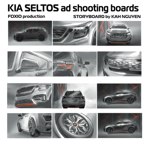 KIA SELTOS shooting board - FOXIO production house