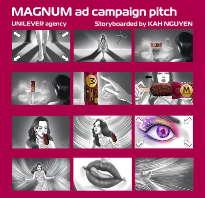 MAGNUM x CHI PU Storyboarding - UNILEVER agency ad campaign pitch