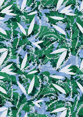 textured leaves with cyanotype overlay.j