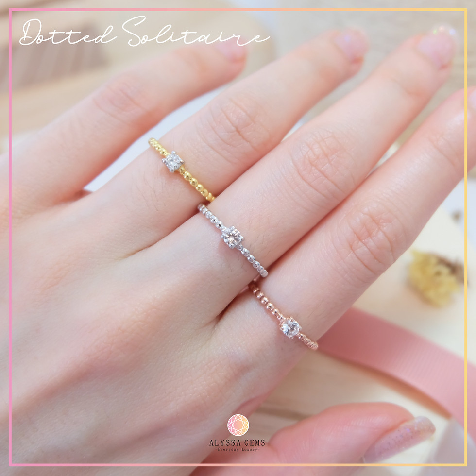 Thumbnail: แหวน Dotted Solitaire 18K