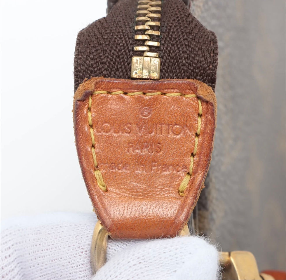Thumbnail: Louis Vuitton Brown Monogram Canvas Leather Pochette Accessoires Shoulder Bag  