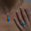 Thumbnail: Tear Drop Blue Opal Necklace