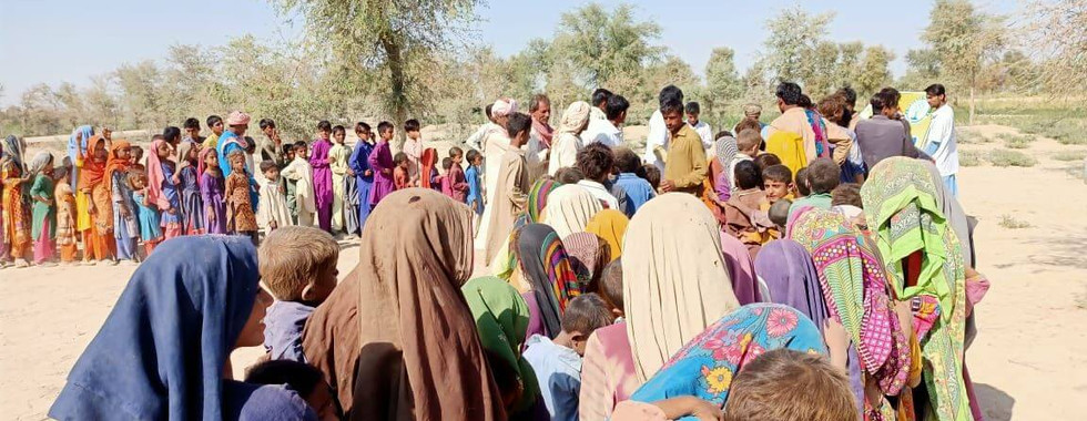 Food Distribution in Dadu, Sindh, Pakistan - Peoples Foundation