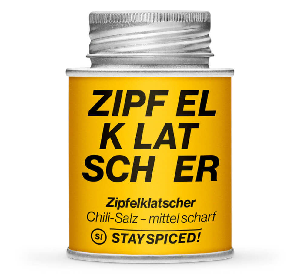 STAY SPICED! Zipfelklatscher – feuriges Habanero Chili-Salz in rosa Gewürzdose, limitierte Sonderedition