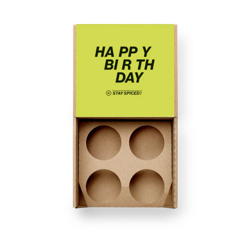 Happy Birthday Geschenkbox für 4 Gewürze zum selber bestücken kaufen