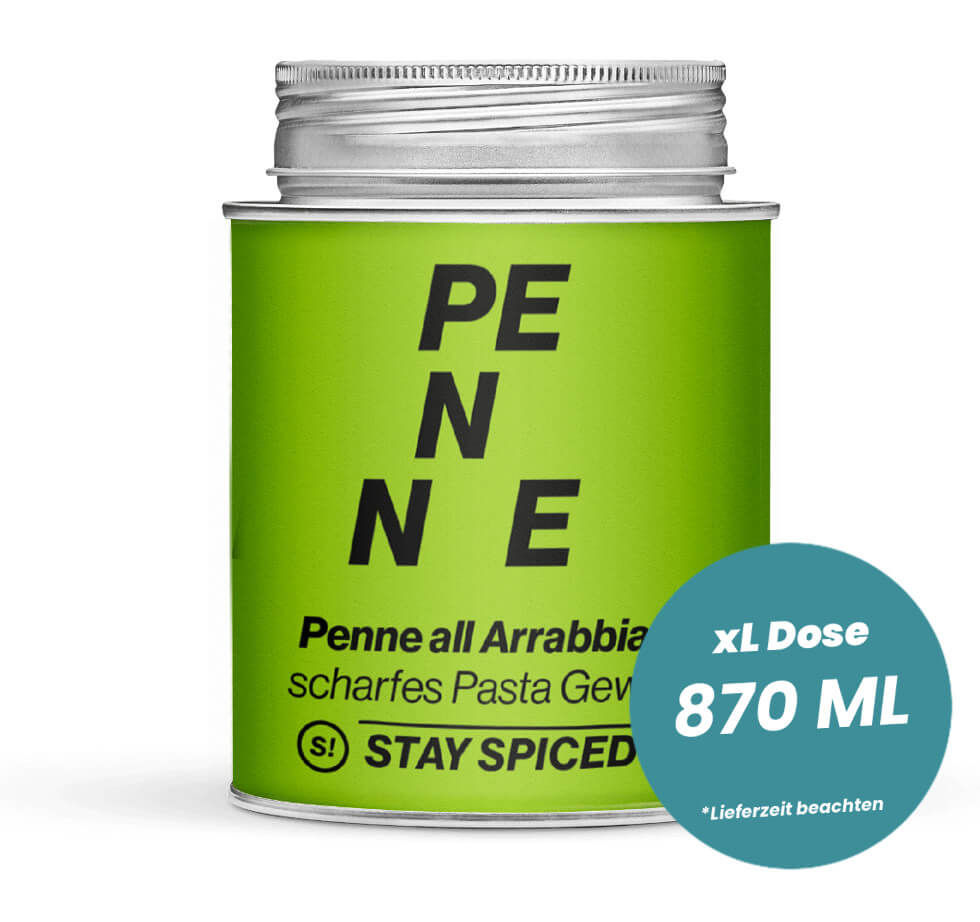 Miniaturbild: STAY SPICED Penne all Arrabbiata Gewürzmischung kaufen, 870ml Schraubdose, chefkoch-gewuerze