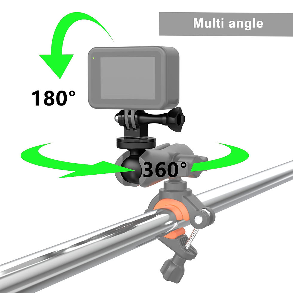 Thumbnail: 1" Ball Mount Adapter for Insta360 One X2, X, One R, RS, GO 2, GoPro Hero, Co...