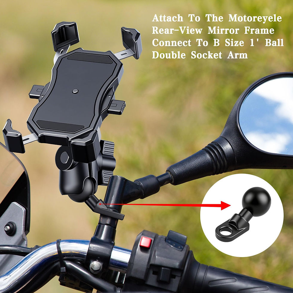 Thumbnail: 2 Pack Angled Bolt Head Adapter Ball Base with 1" Ball and 10mm Mounting Hole...