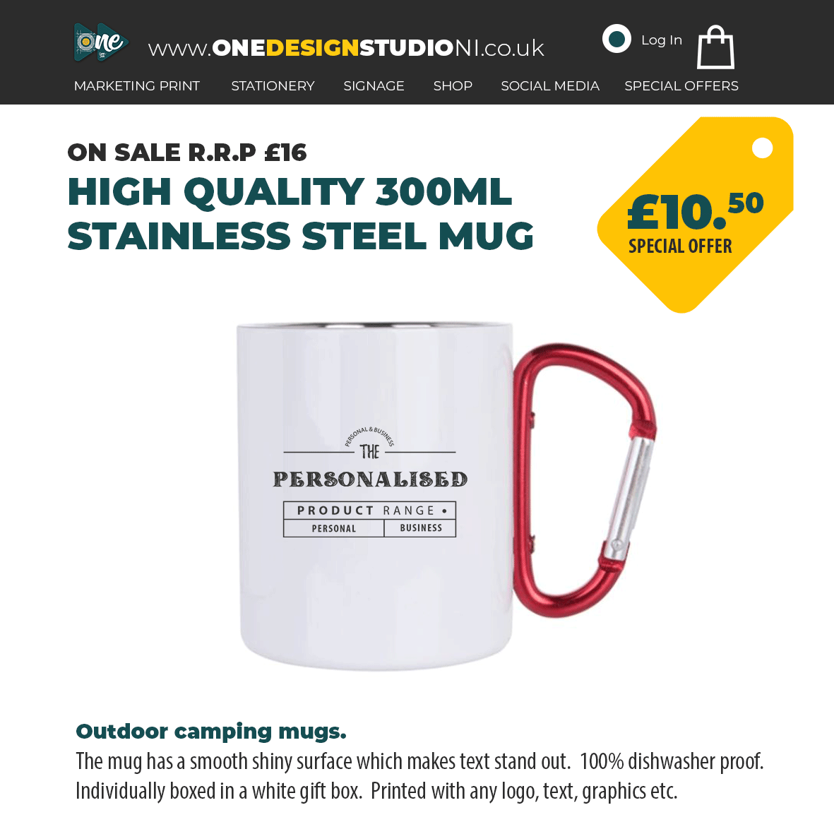 Personalised Steel Camping Mug