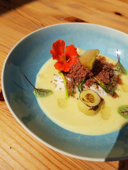 Kabeljauw vichissoise paling olie bilton