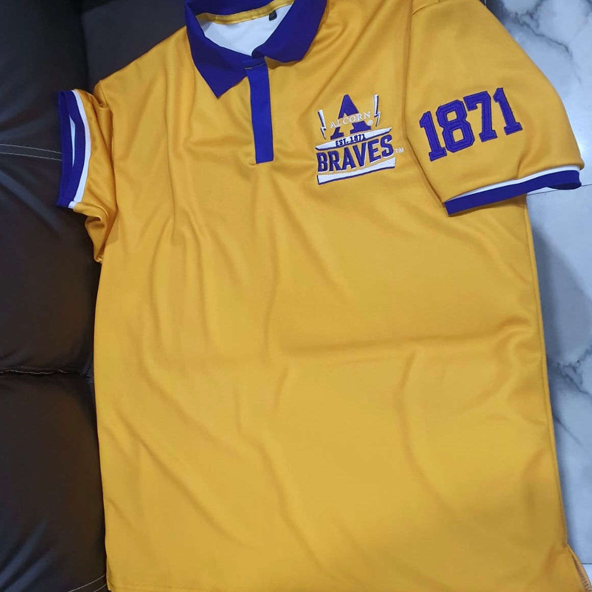 Exclusive Gold Polo- 100% Dri-Fit With Moisture Wickening Beads 