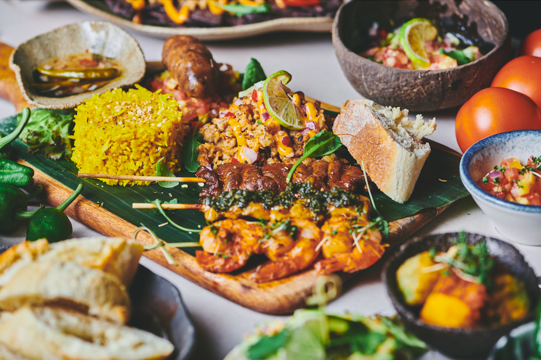 Arranged Food and Objects