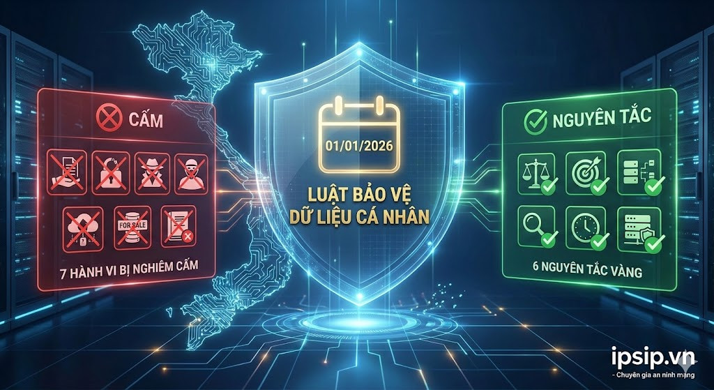 Luật Bảo vệ dữ liệu cá nhân 2026: 7 Hành vi bị cấm & 6 Nguyên tắc