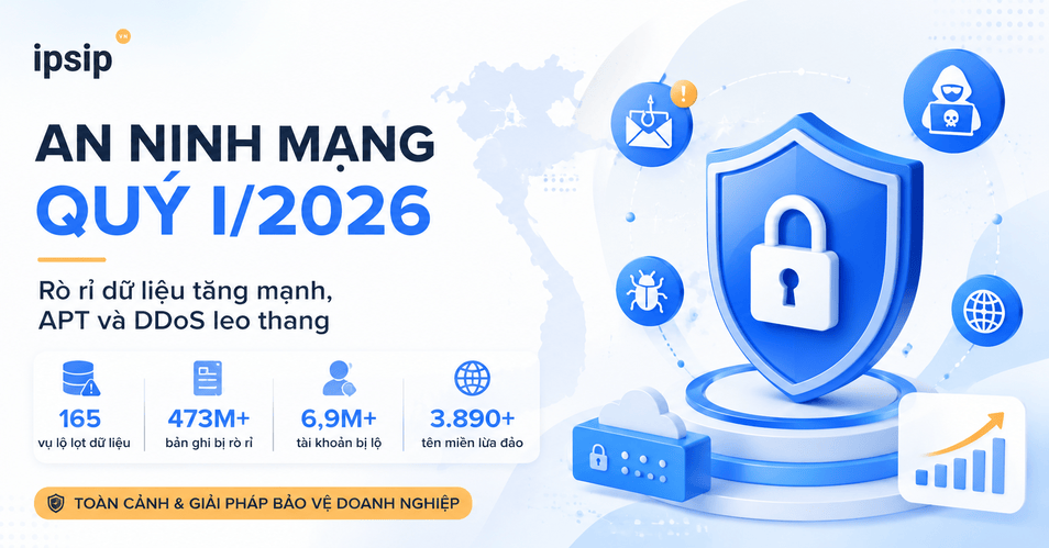 An ninh mạng quý I/2026: Rò rỉ dữ liệu tăng mạnh, APT và DDoS leo thang
