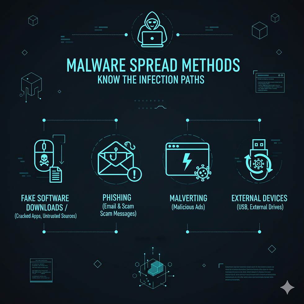Các phương thức lây lan phần mềm độc hại