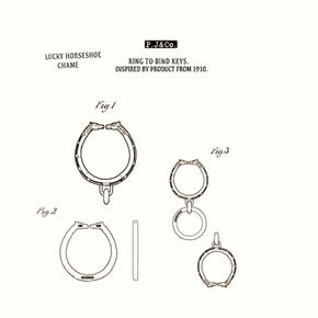 Sterling silver lucky horseshoe charm inspired by traditional symbols