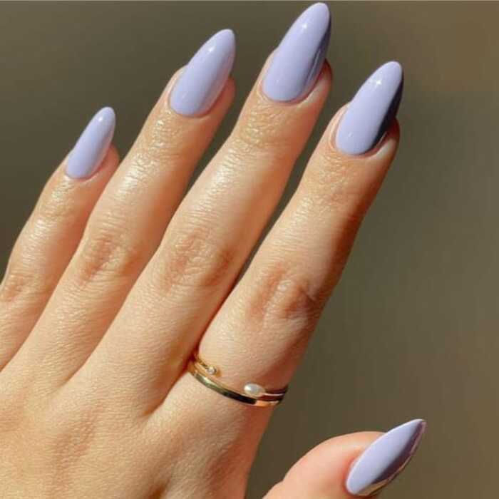 Emqueen Lavender Stylish Artificial Press-On Nails
