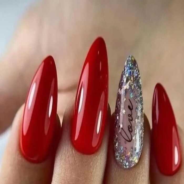 Emqueen Hot Red Nails