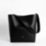 black calf leather tote