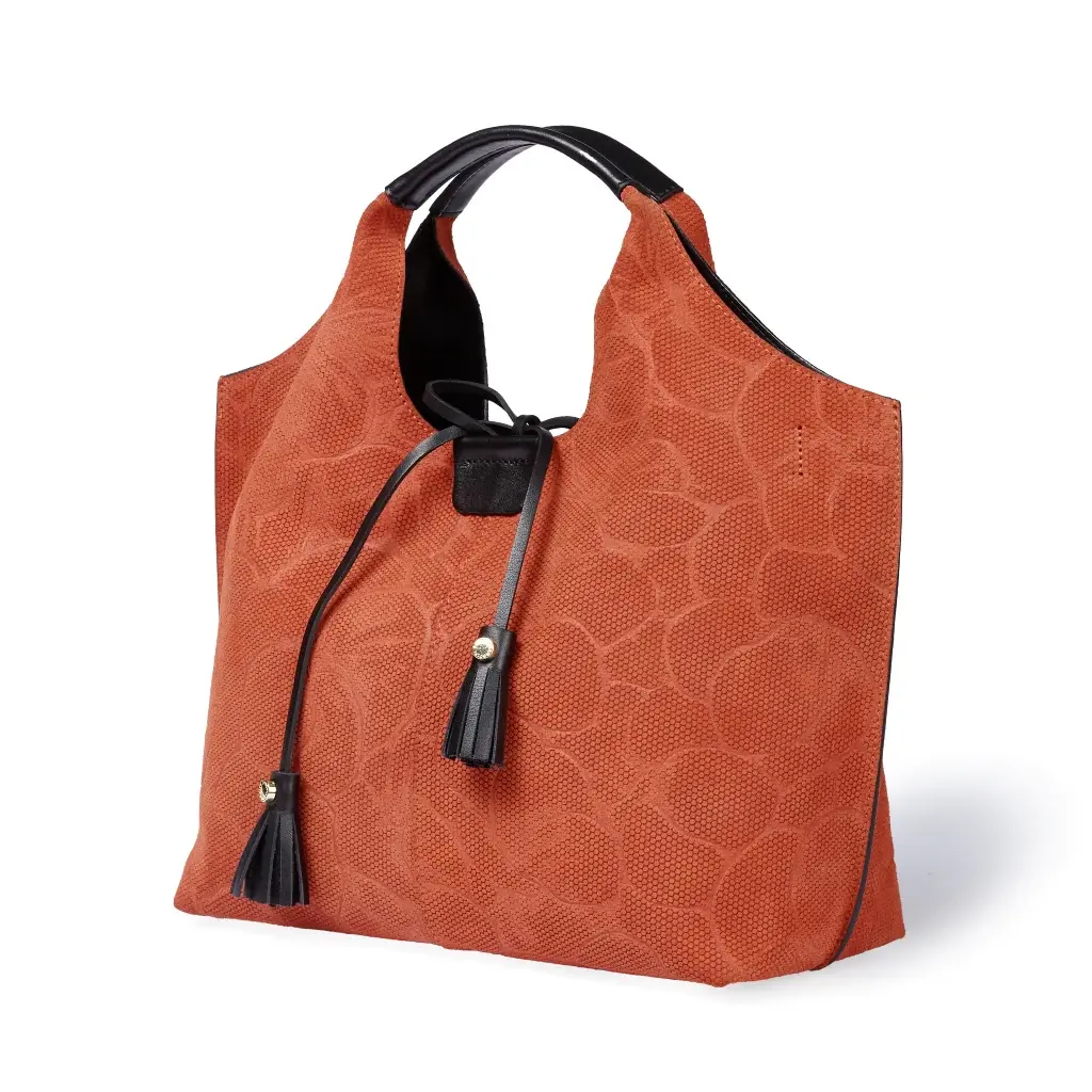 suede handbag