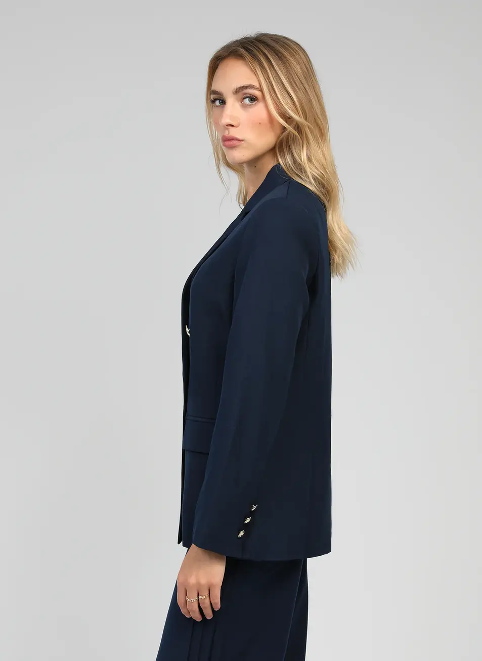 tailored double-breasted blazer
