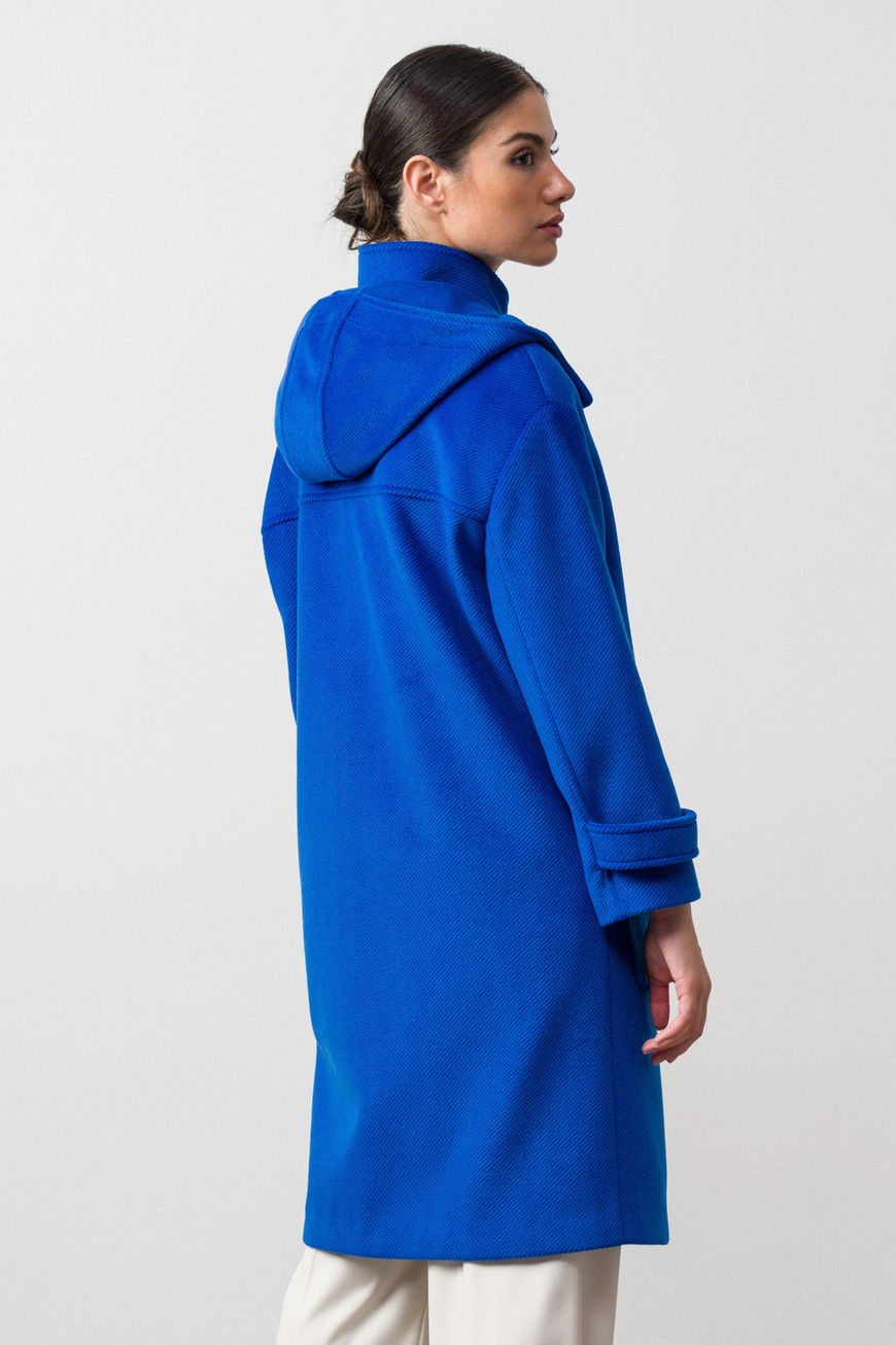 hooded wool coat