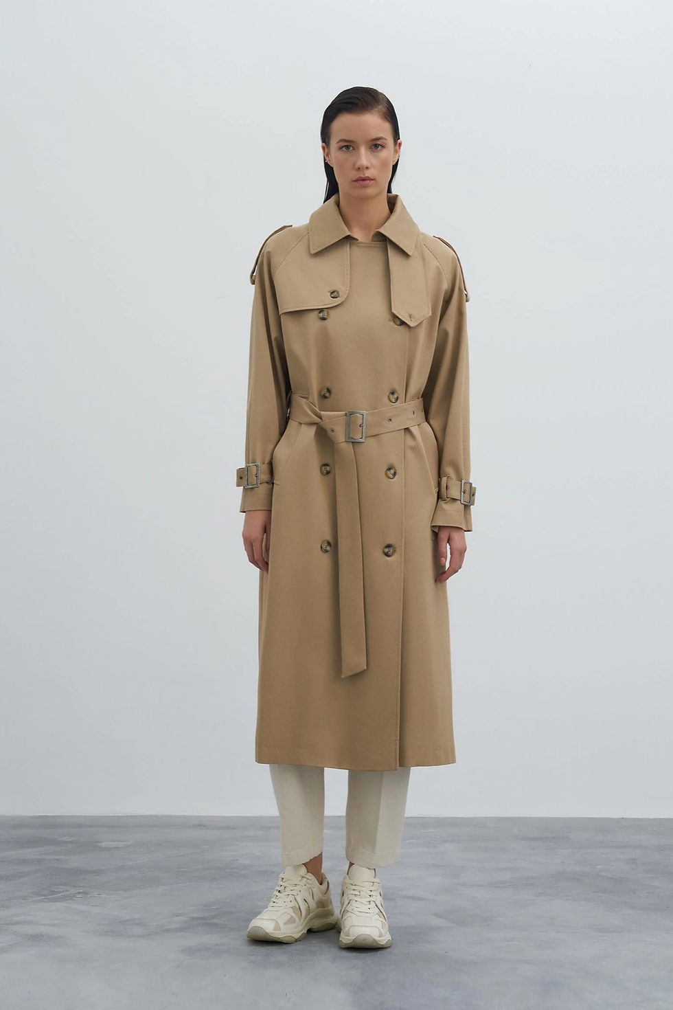 belted long coat